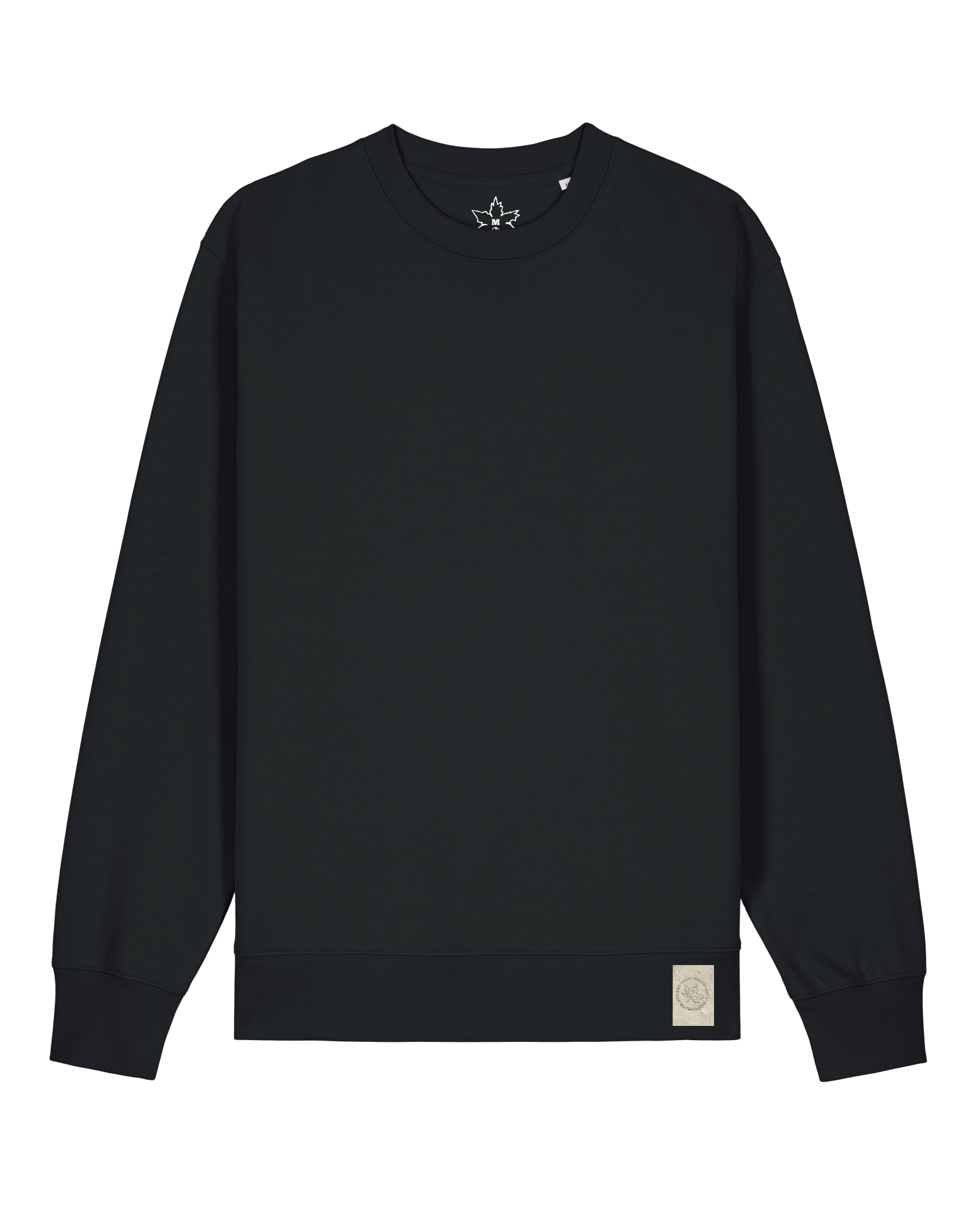 bio-unisex-medium fit-crewnecks-basic-stsu178-schwarz-front