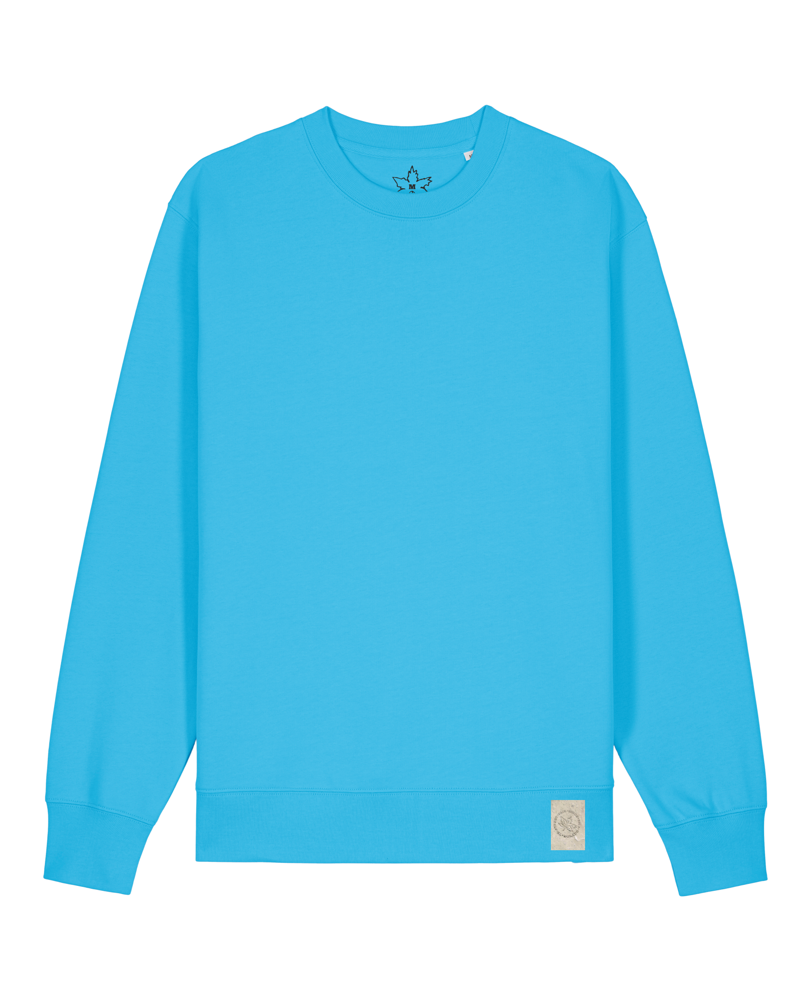 bio-unisex-medium fit-crewnecks-basic-stsu178-wasserblau-front
