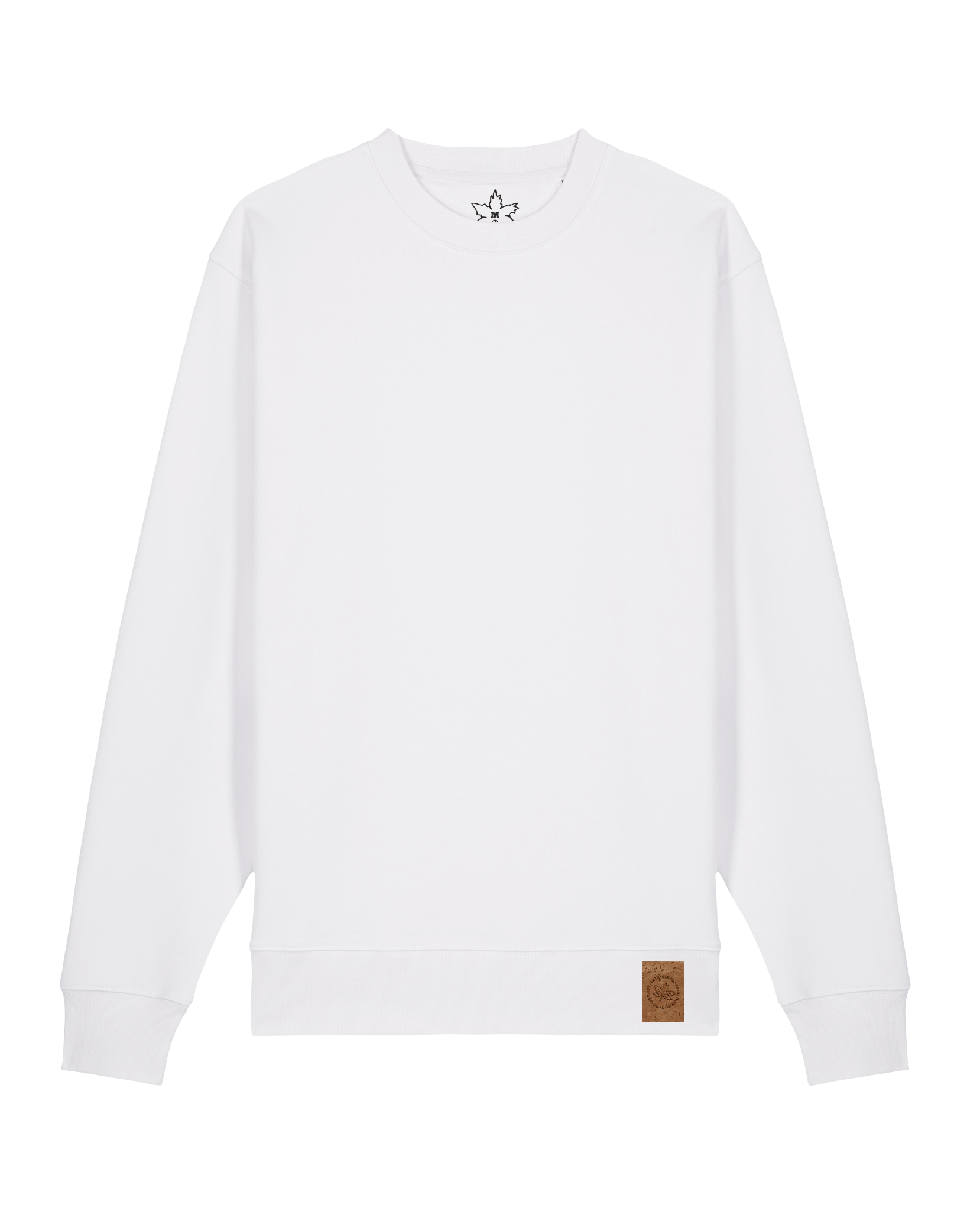 bio-unisex-medium fit-crewnecks-basic-stsu178-weiß-front