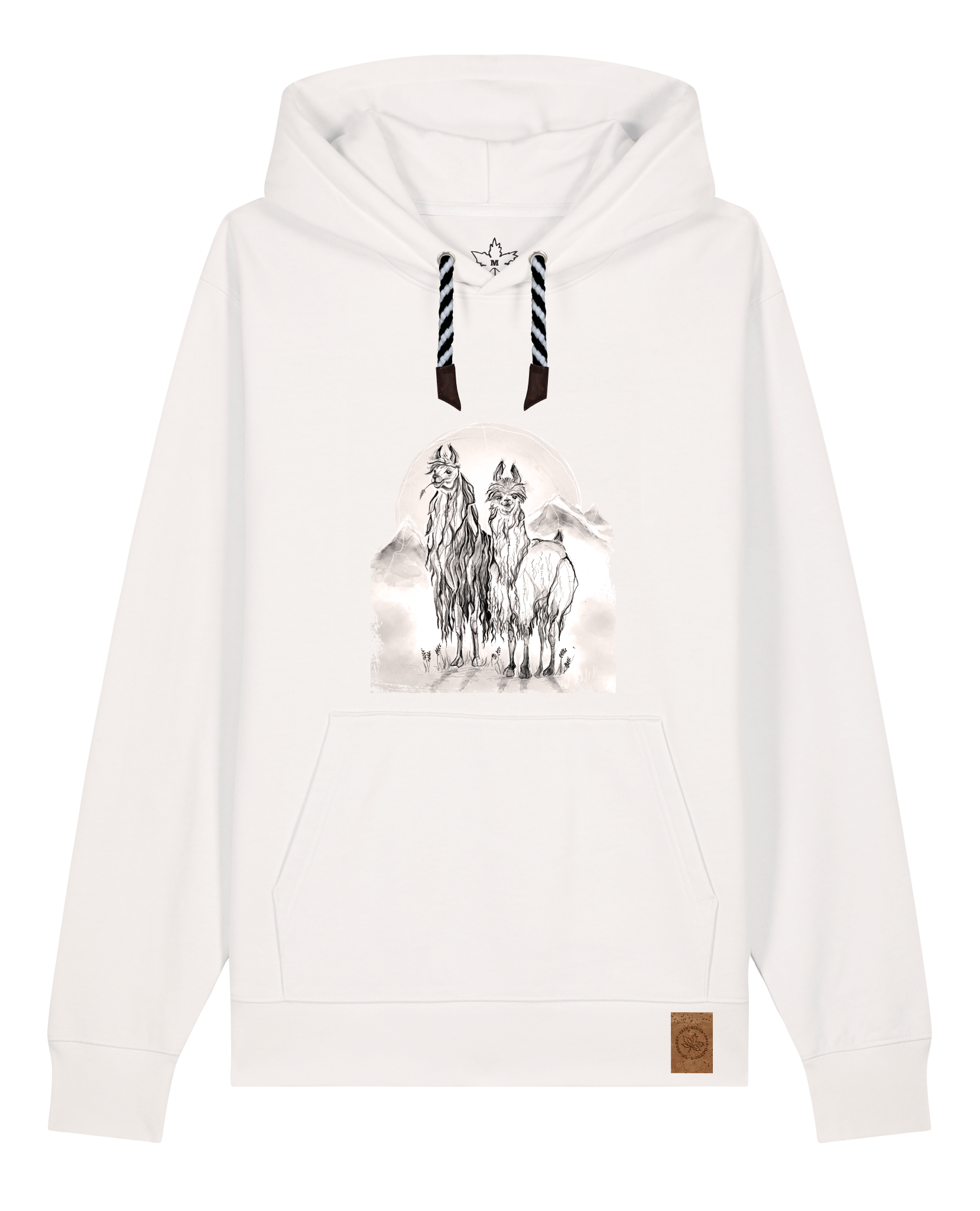 bio-unisex-medium fit-hoodie-alpaka-stsu177-bio ei-sw kordel-front