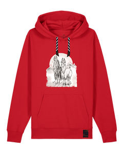 bio-unisex-medium fit-hoodie-alpaka-stsu177-erdbeere-sw kordel-front