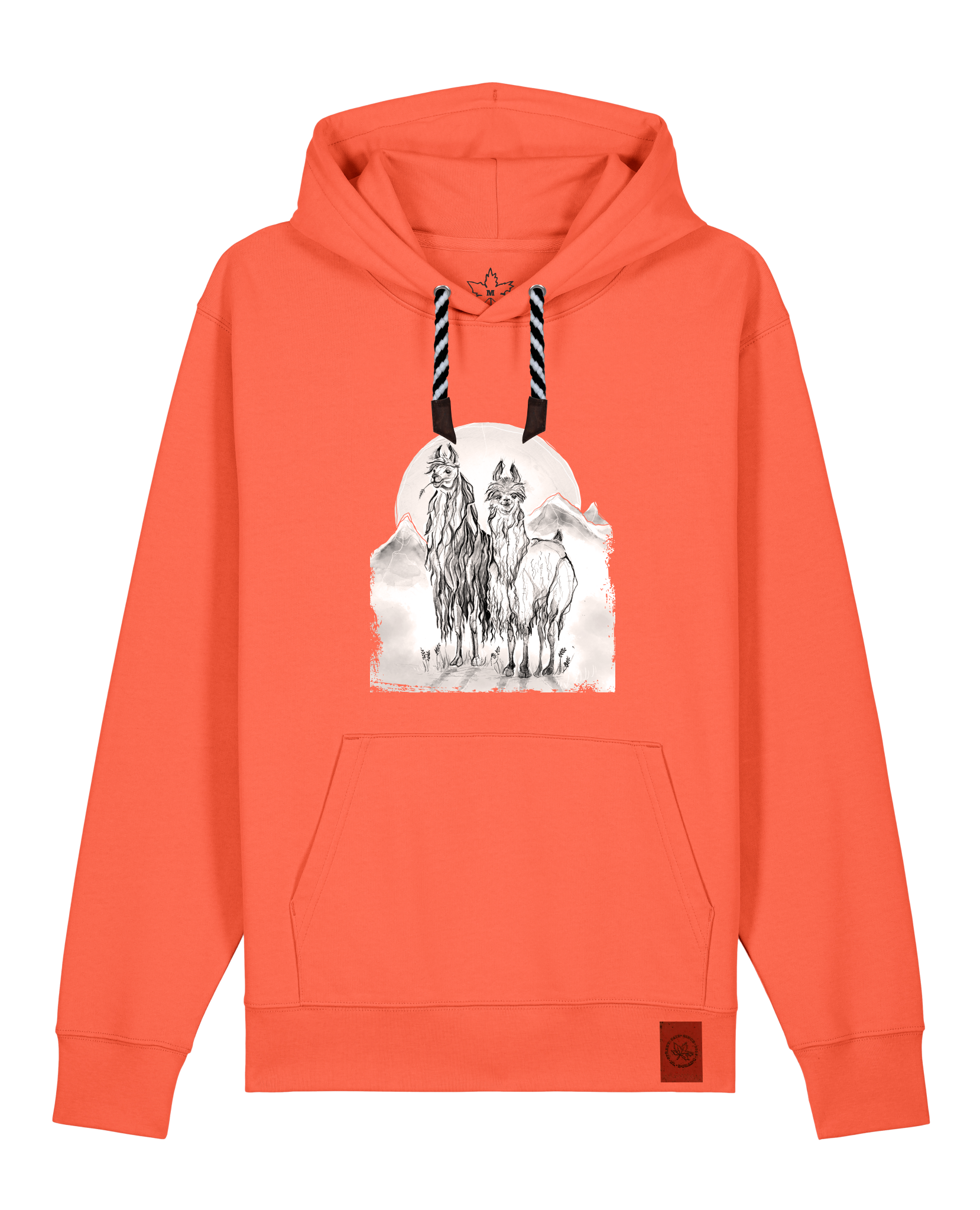 bio-unisex-medium fit-hoodie-alpaka-stsu177-mandarine-sw kordel-front