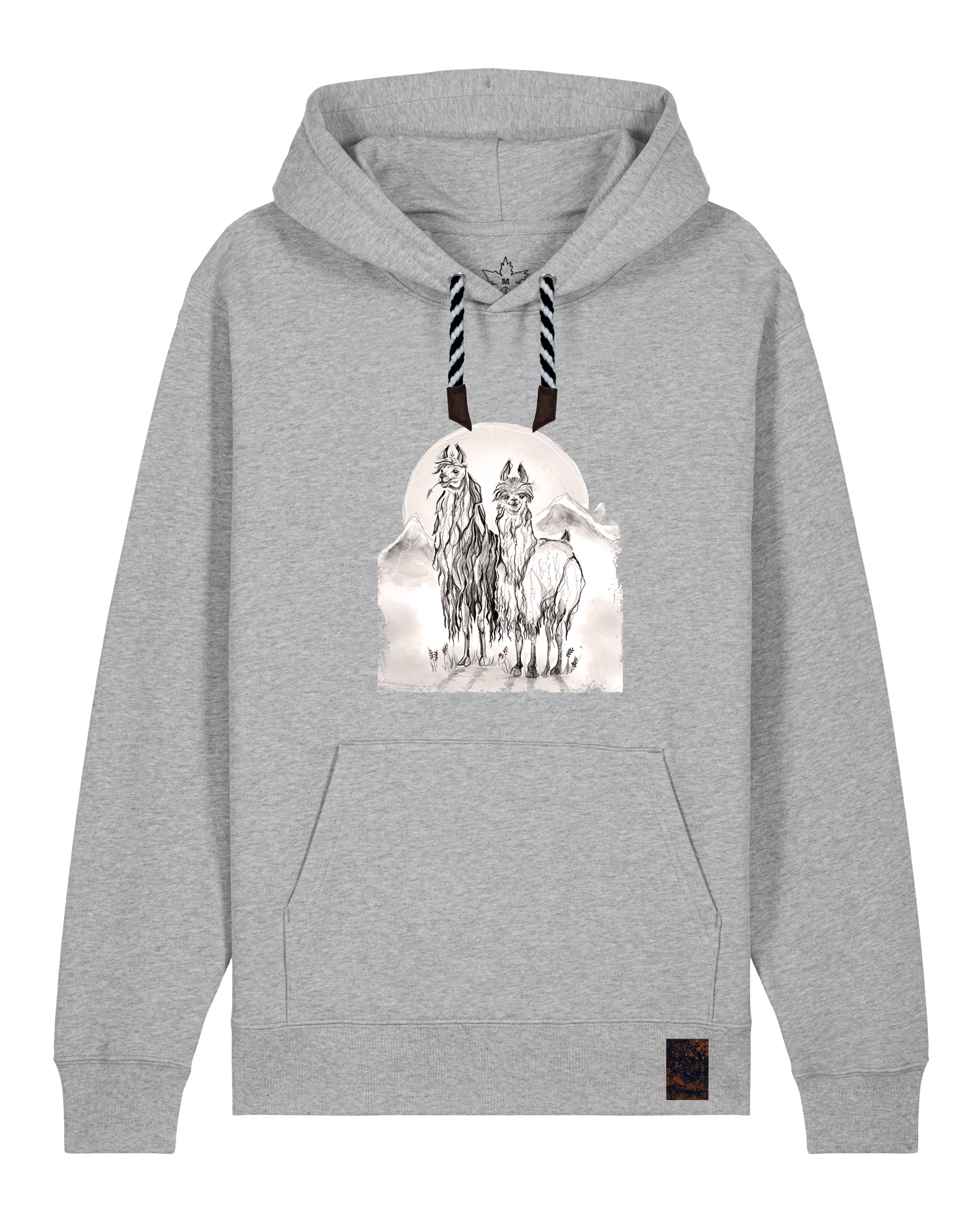 bio-unisex-medium fit-hoodie-alpaka-stsu177-mausgrau-sw kordel-front