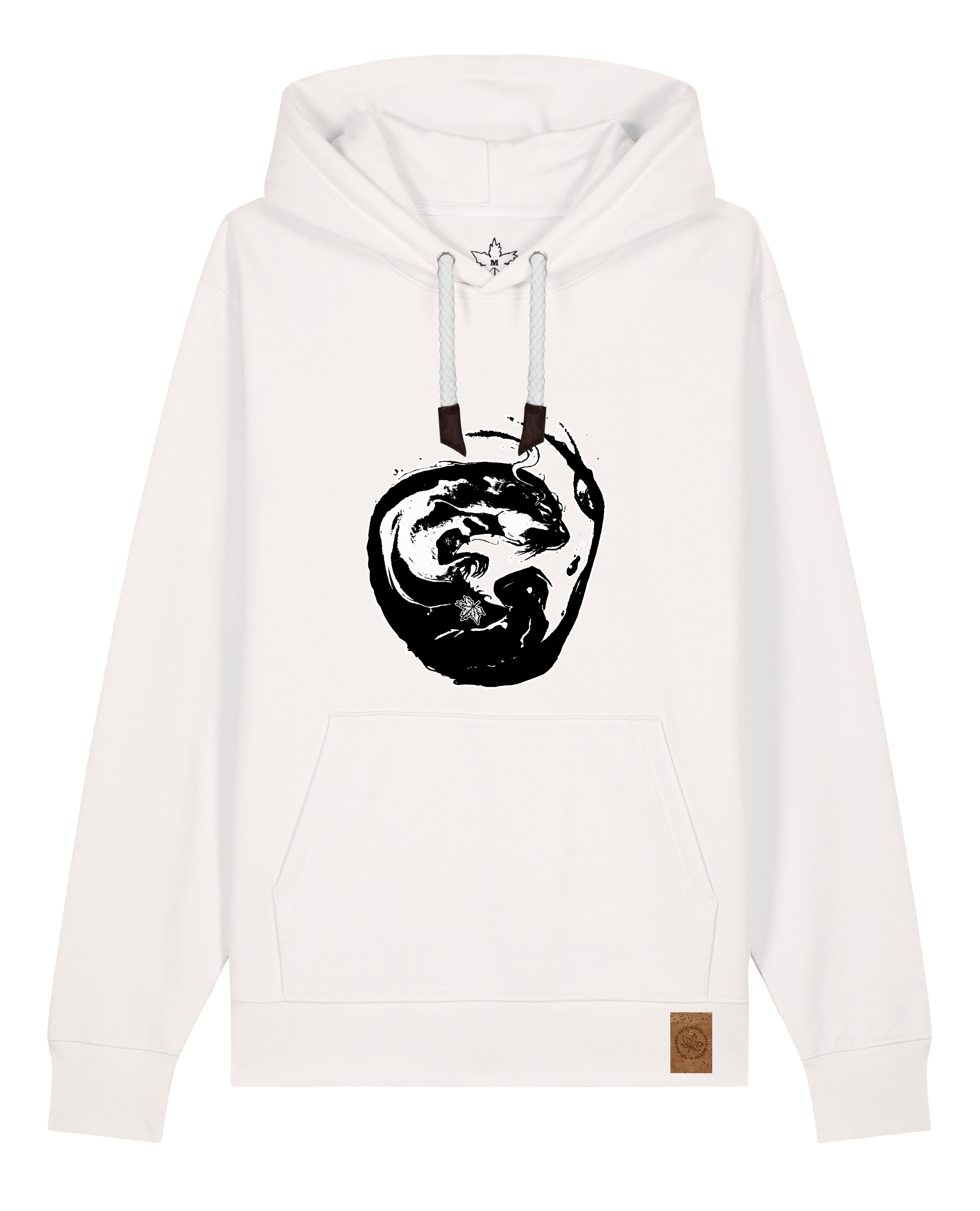 bio-unisex-medium fit-hoodie-alpha otter-stsu177-bio ei-weiße kordel-front