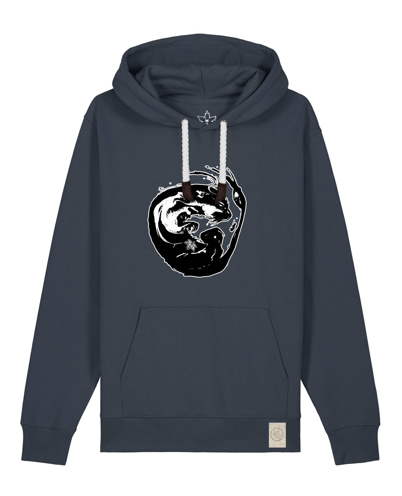 bio-unisex-medium fit-hoodie-alpha otter-stsu177-blaubeernacht-weiße kordel-front