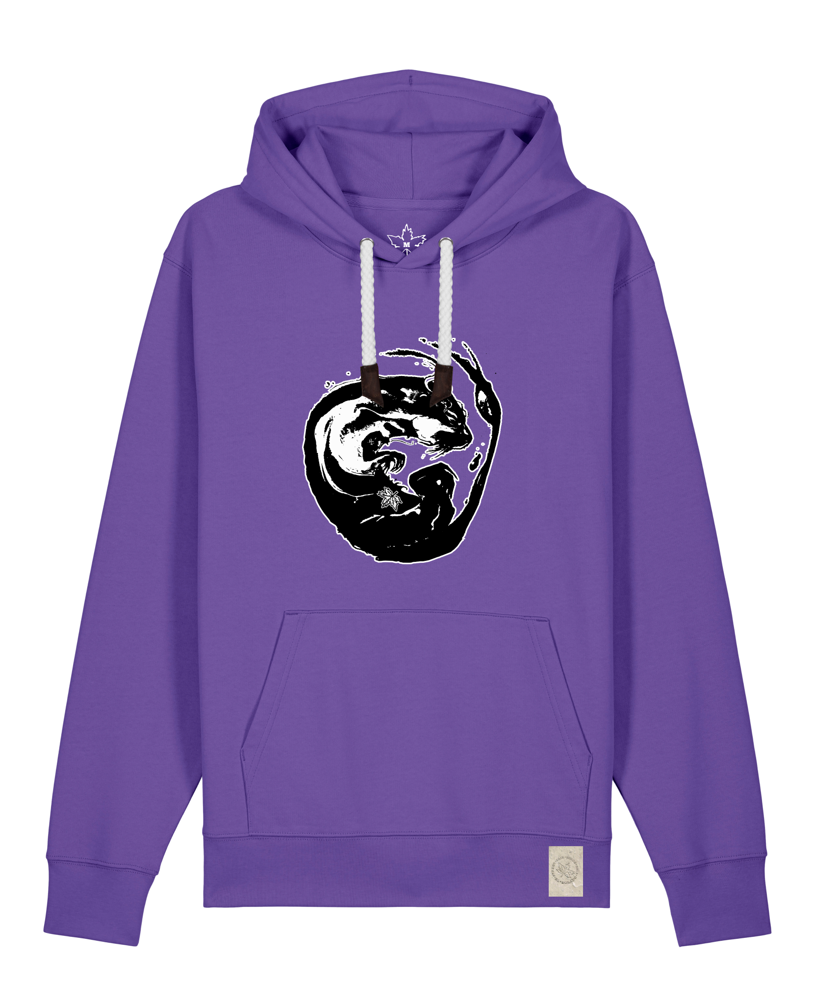 bio-unisex-medium fit-hoodie-alpha otter-stsu177-blaukraut-weiße kordel-front