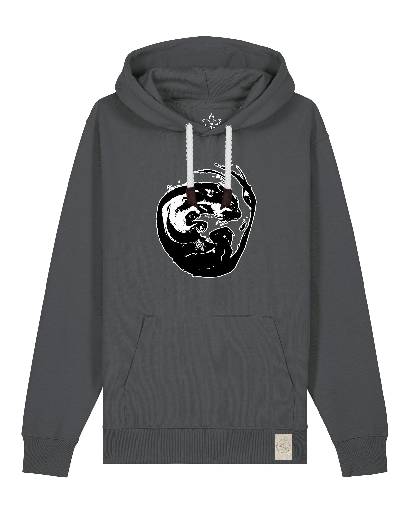 bio-unisex-medium fit-hoodie-alpha otter-stsu177-eisen-weiße kordel-front