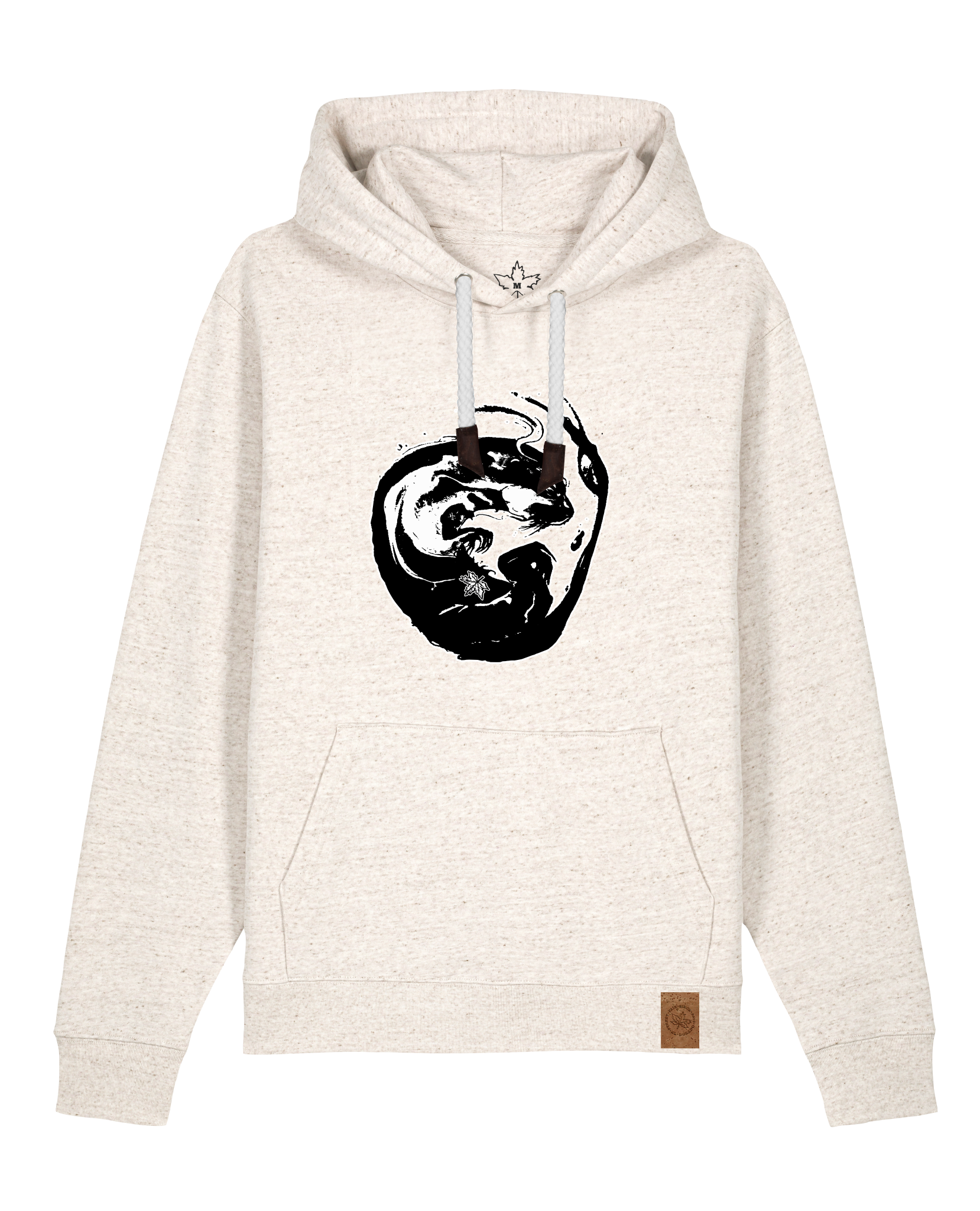 bio-unisex-medium fit-hoodie-alpha otter-stsu177-elbsandstein-weiße kordel-front