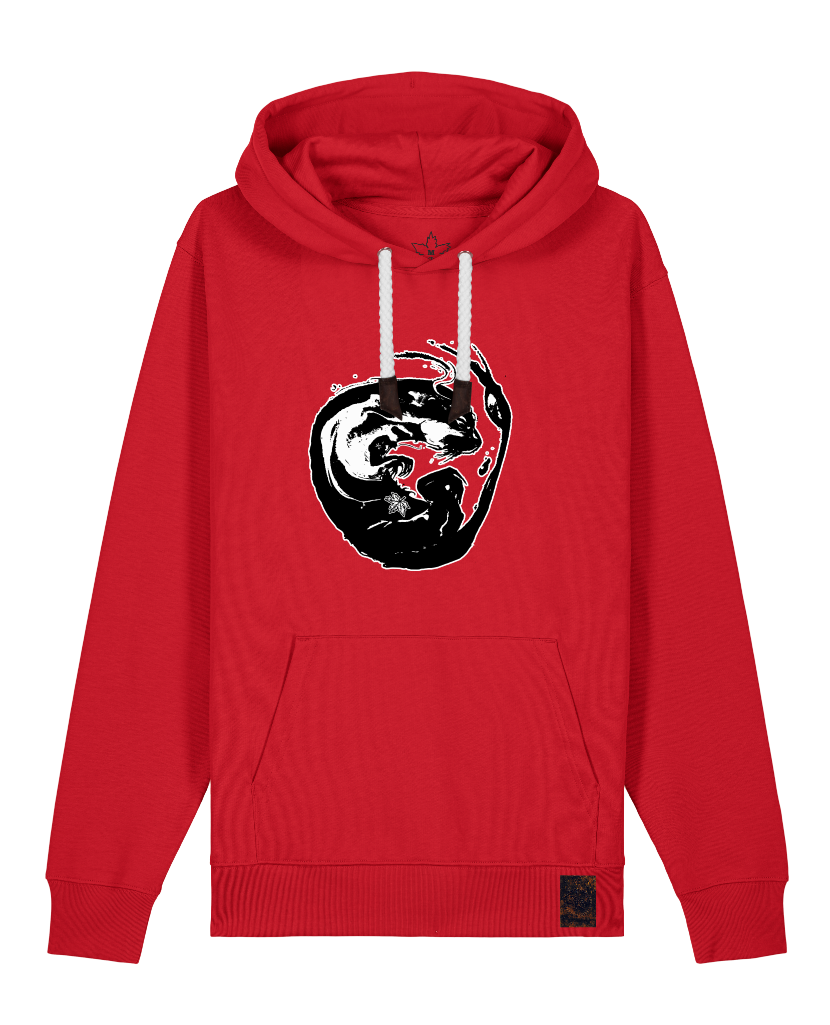 bio-unisex-medium fit-hoodie-alpha otter-stsu177-erdbeere-weiße kordel-front