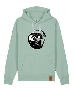 bio-unisex-medium fit-hoodie-alpha otter-stsu177-eukalyptus-weiße kordel-front