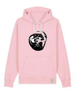 bio-unisex-medium fit-hoodie-alpha otter-stsu177-flamingo-weiße kordel-front