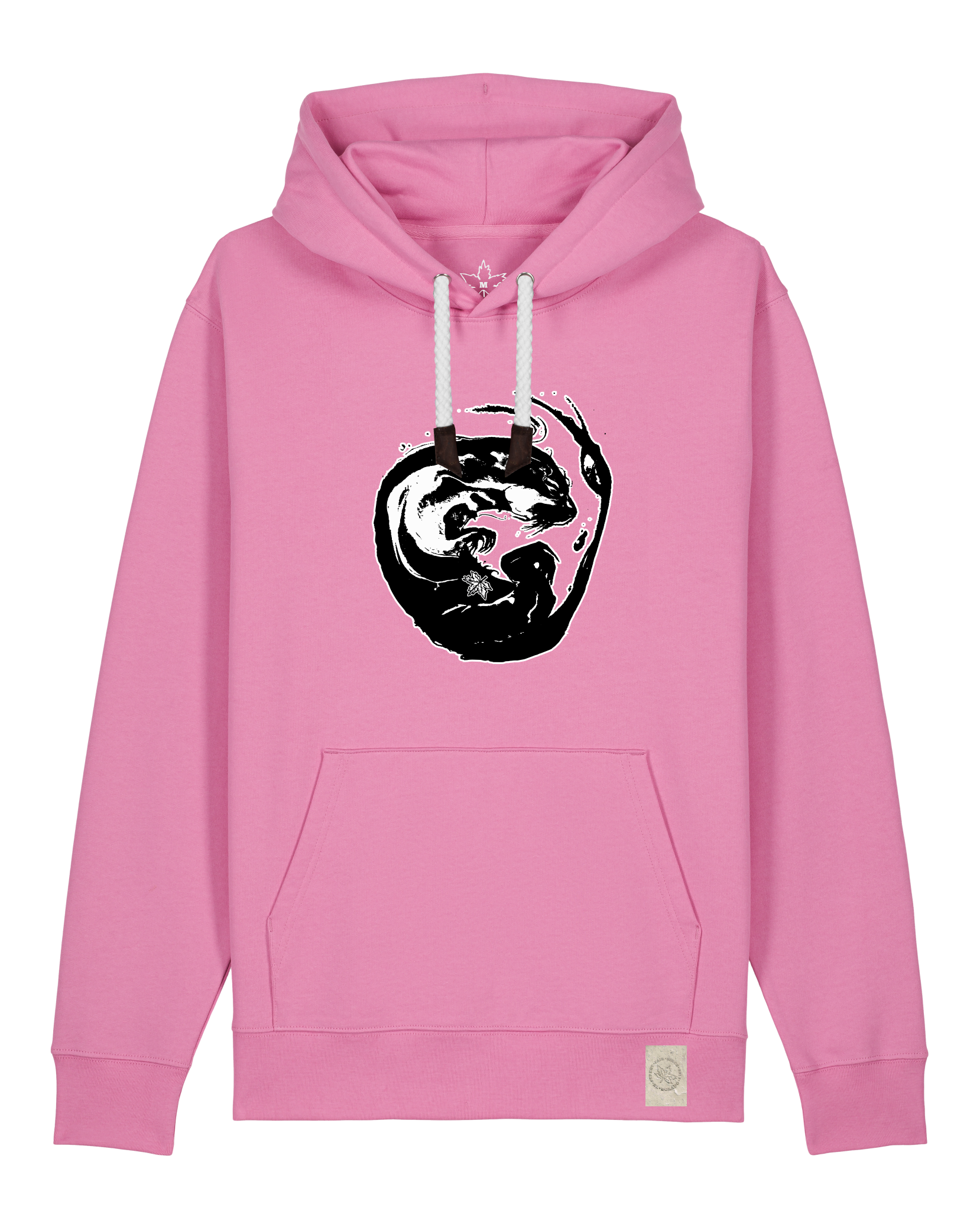 bio-unisex-medium fit-hoodie-alpha otter-stsu177-kaugummi-weiße kordel-front