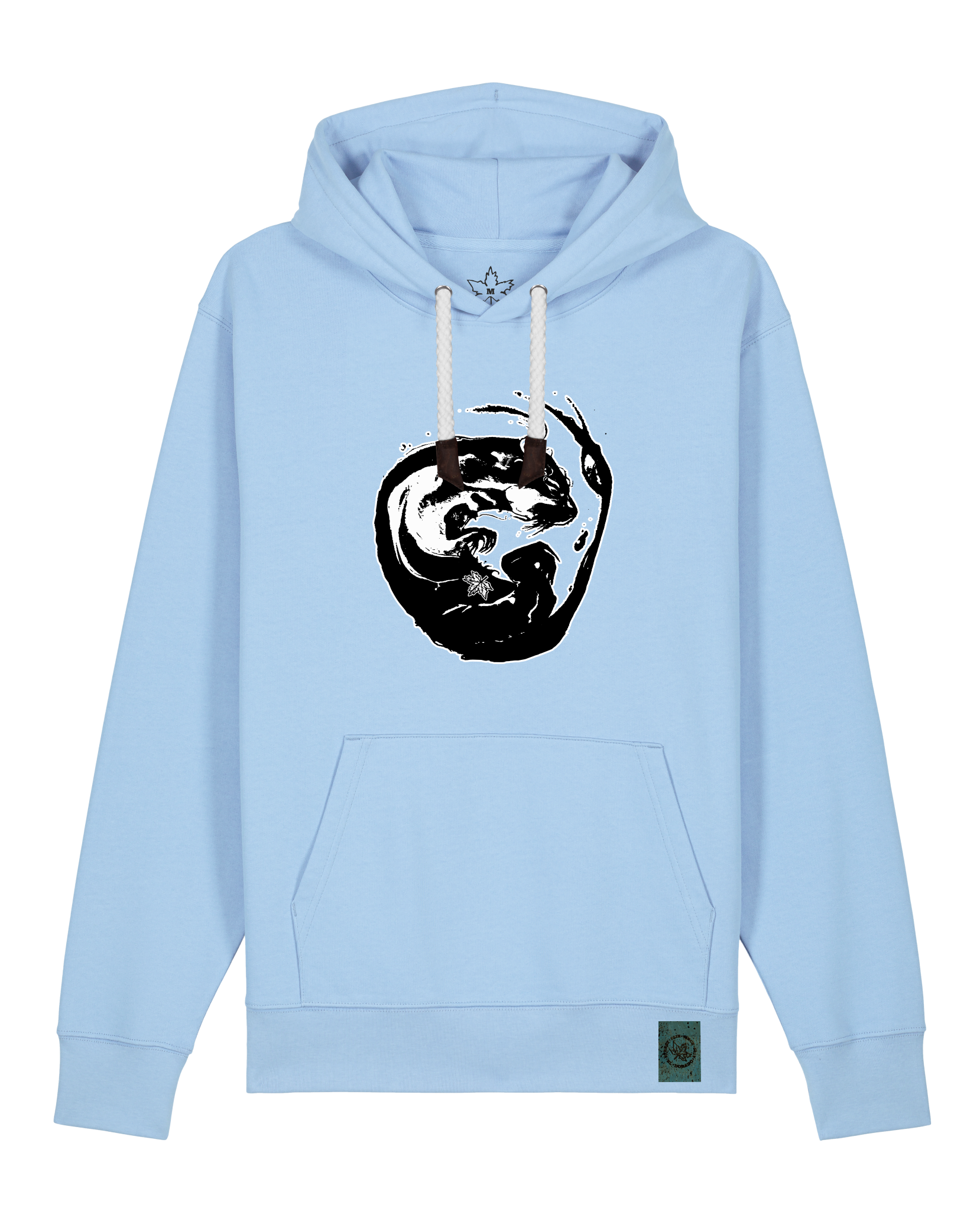 bio-unisex-medium fit-hoodie-alpha otter-stsu177-lagune-weiße kordel-front