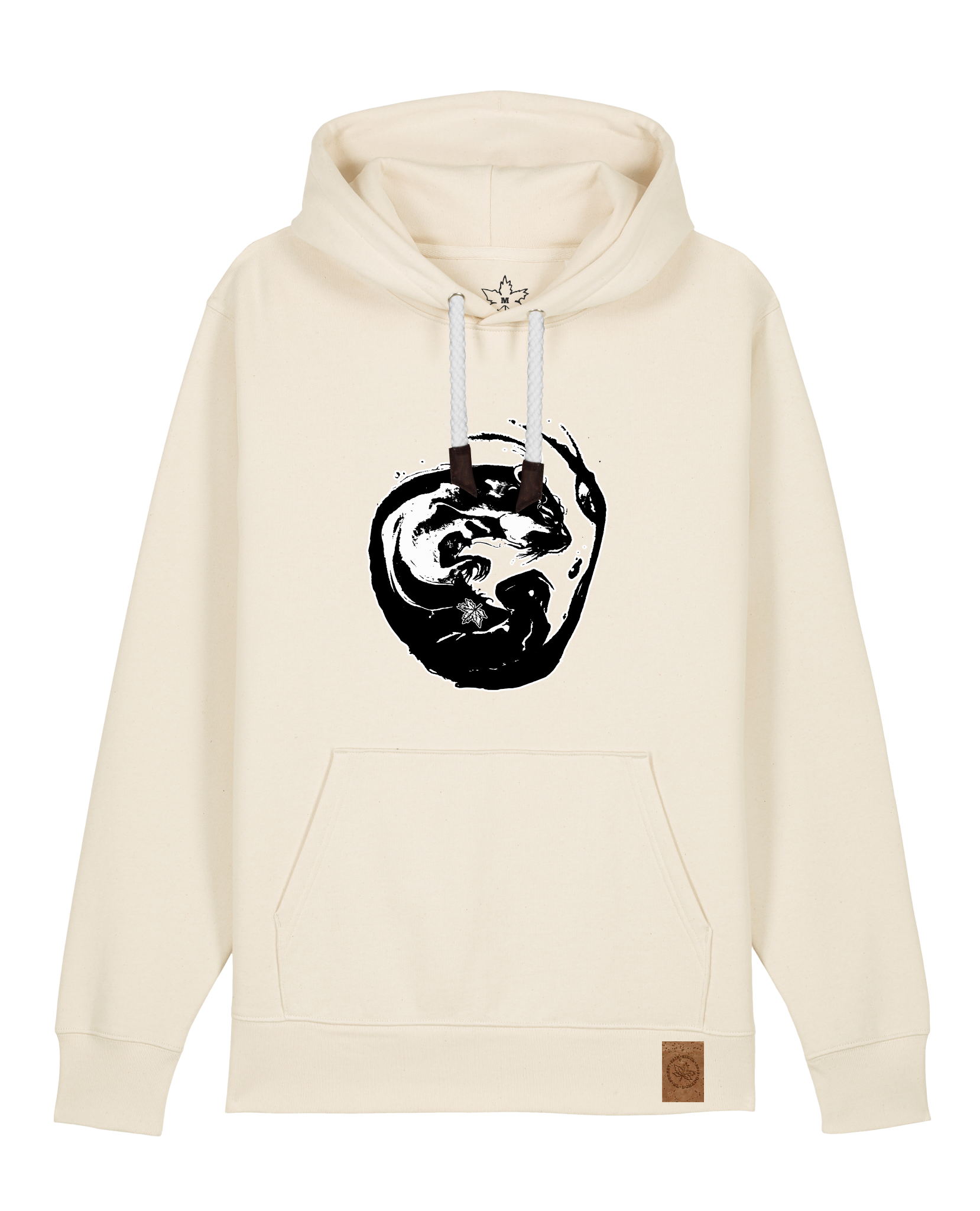 bio-unisex-medium fit-hoodie-alpha otter-stsu177-natur-weiße kordel-front