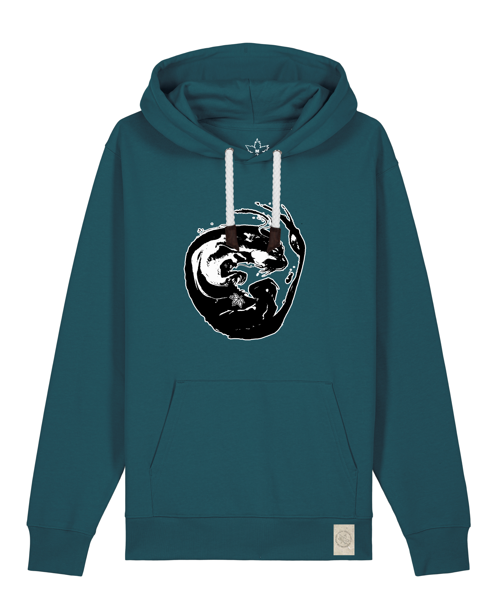 bio-unisex-medium fit-hoodie-alpha otter-stsu177-nordmanntanne-weiße kordel-front