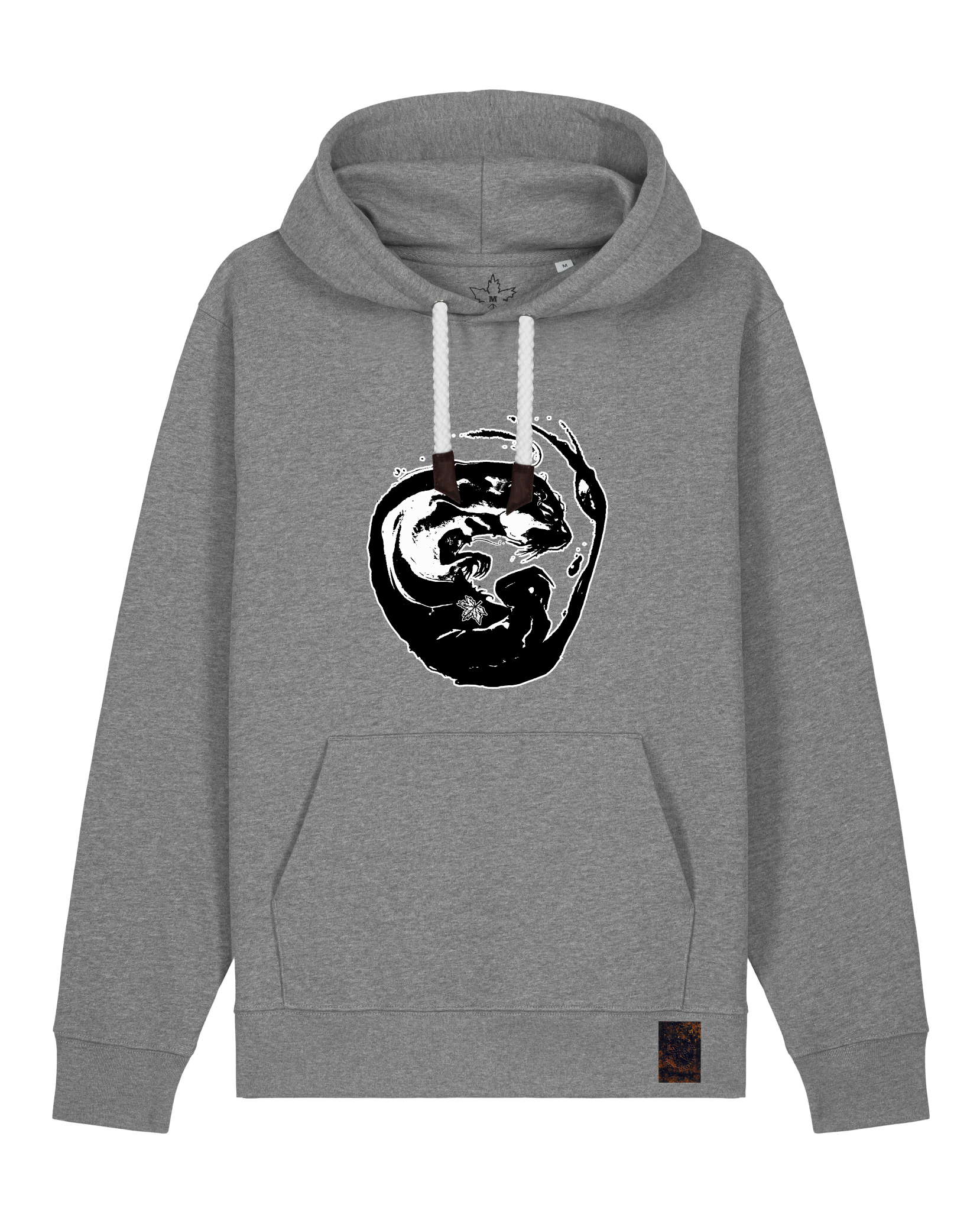 bio-unisex-medium fit-hoodie-alpha otter-stsu177-opossum-weiße kordel-front