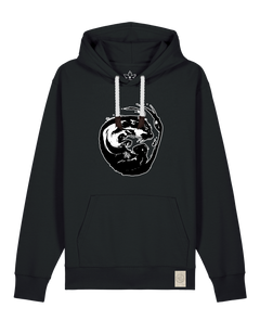 bio-unisex-medium fit-hoodie-alpha otter-stsu177-schwarz-weiße kordel-front