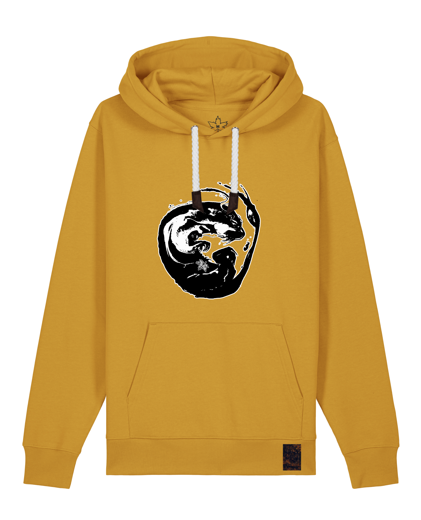 bio-unisex-medium fit-hoodie-alpha otter-stsu177-senf-weiße kordel-front