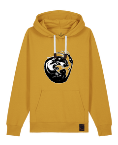 bio-unisex-medium fit-hoodie-alpha otter-stsu177-senf-weiße kordel-front