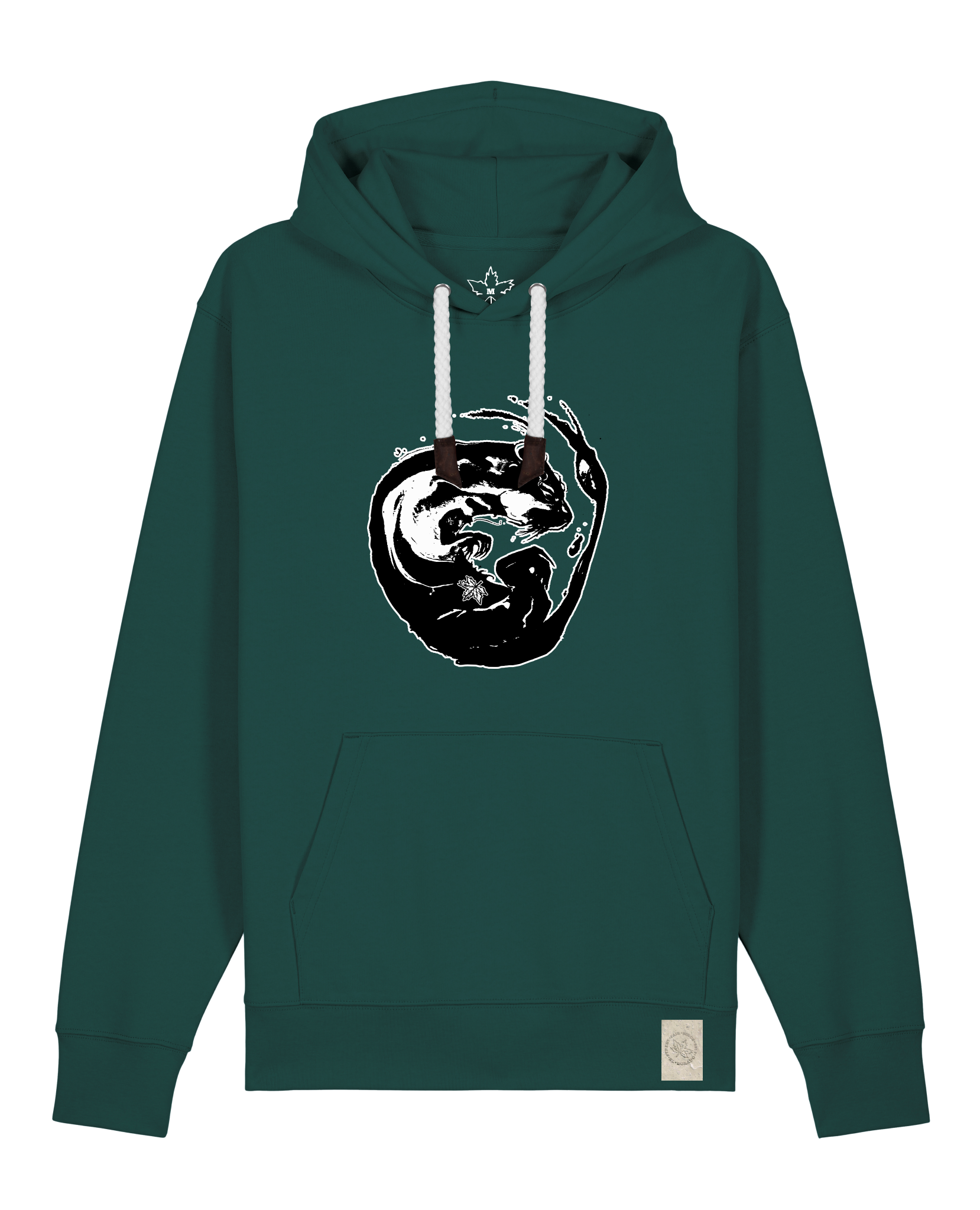bio-unisex-medium fit-hoodie-alpha otter-stsu177-spirulina-weiße kordel-front