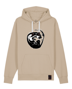 bio-unisex-medium fit-hoodie-alpha otter-stsu177-treibsand-weiße kordel-front