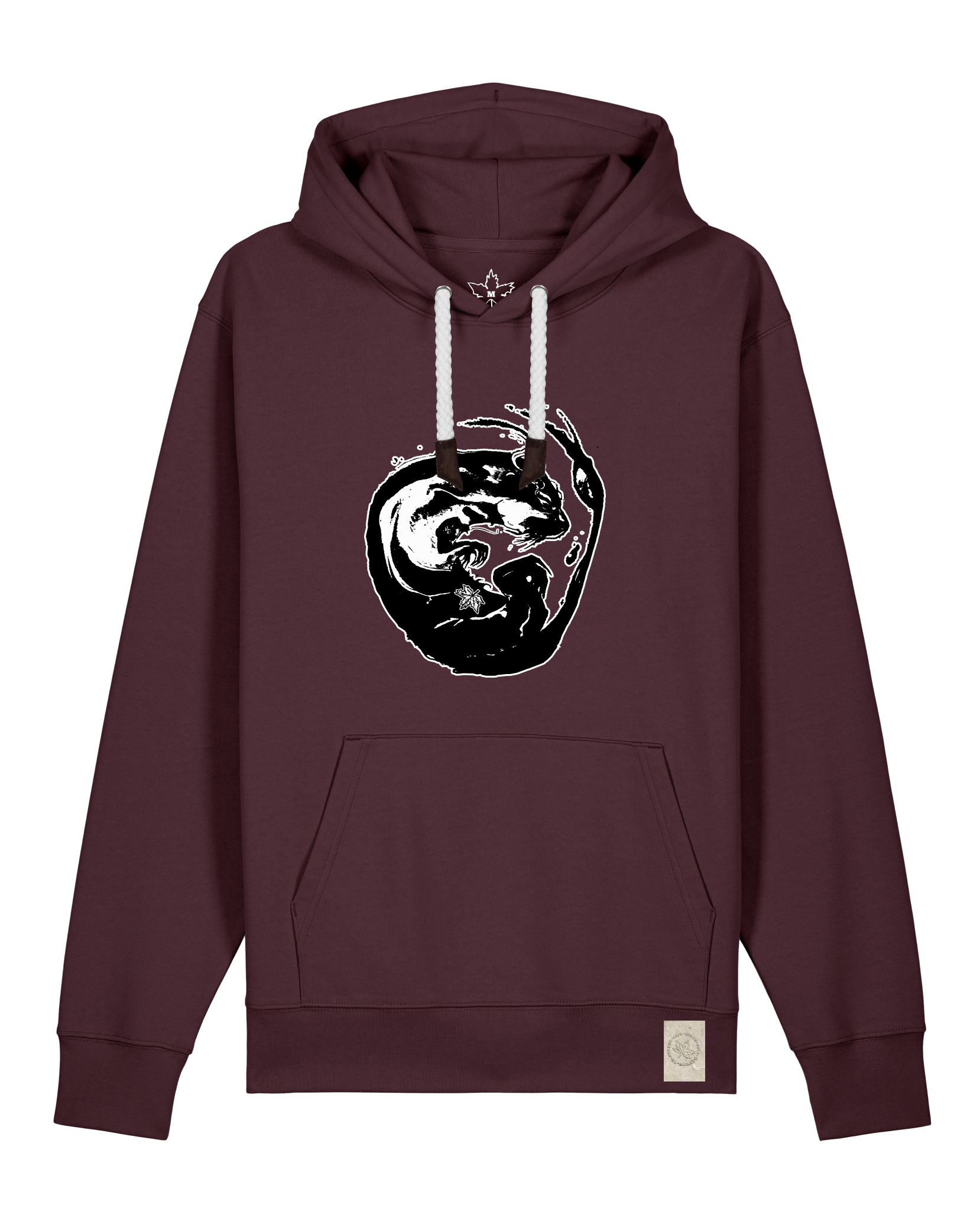 bio-unisex-medium fit-hoodie-alpha otter-stsu177-zartbitter-weiße kordel-front