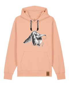 bio-unisex-medium fit-hoodie-ameisenbär-stsu177-agyptische keramik-sw kordel-front