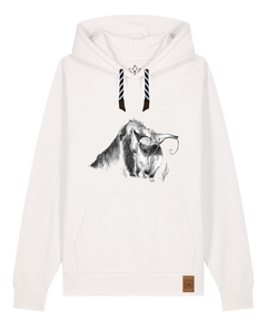 bio-unisex-medium fit-hoodie-ameisenbär-stsu177-bio ei-sw kordel-front