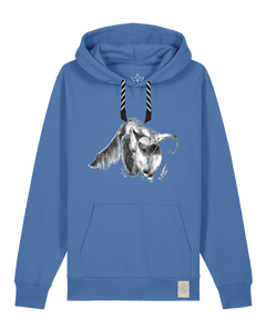bio-unisex-medium fit-hoodie-ameisenbär-stsu177-hortensie-sw kordel-front