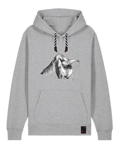 bio-unisex-medium fit-hoodie-ameisenbär-stsu177-mausgrau-sw kordel-front