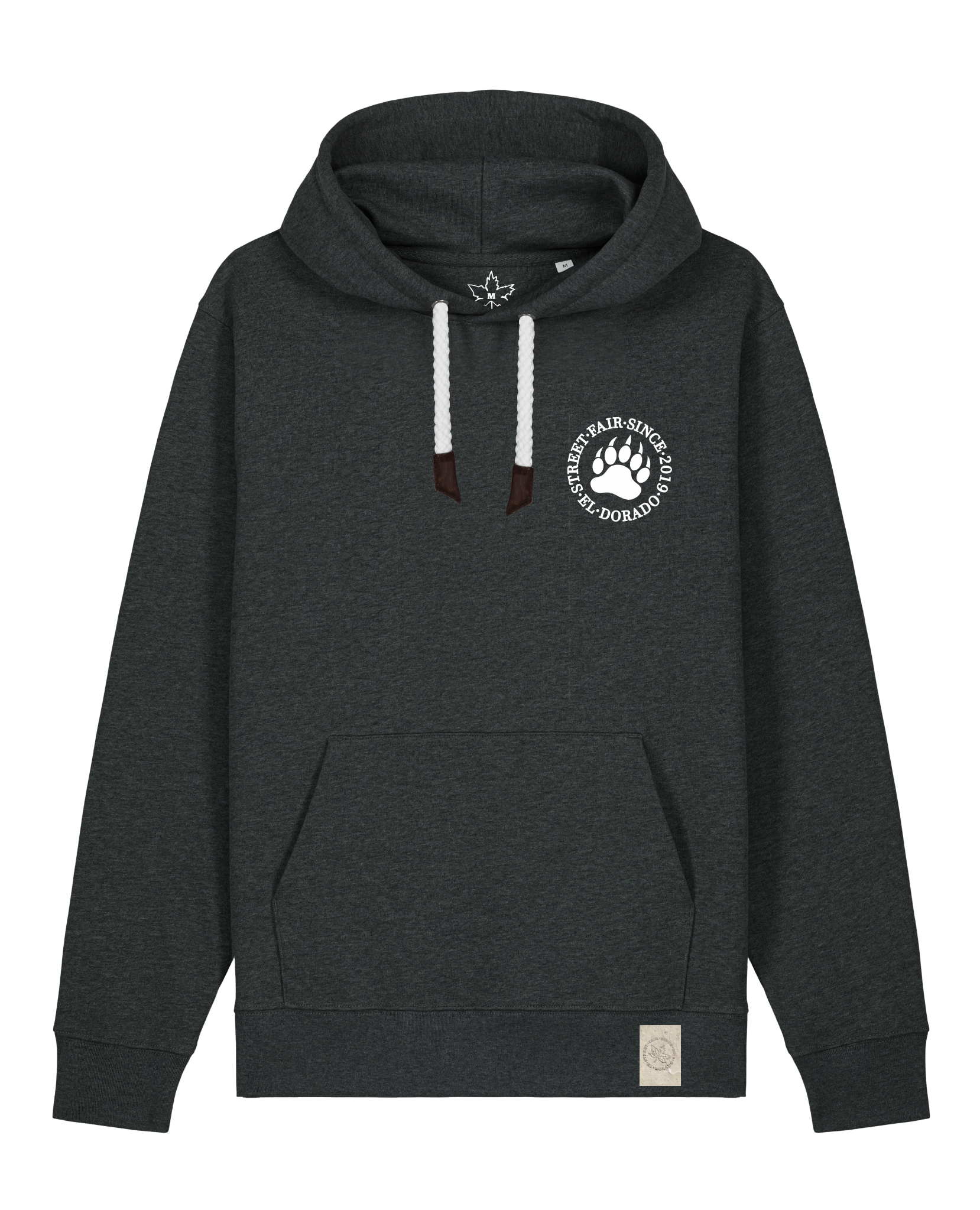 bio-unisex-medium fit-hoodie-arkadien's friend (backprint)-stsu177-elephant-weiße kordel-front