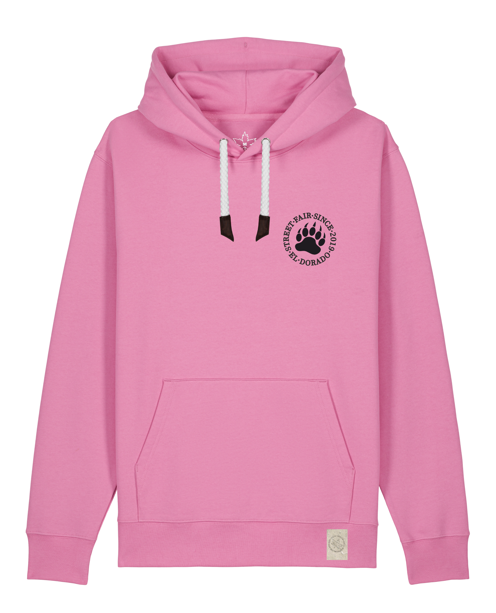 bio-unisex-medium fit-hoodie-arkadien's friend (backprint)-stsu177-kaugummi-weiße kordel-front