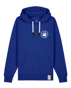 bio-unisex-medium fit-hoodie-arkadien's friend (backprint)-stsu177-kornblume-weiße kordel-front
