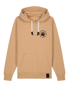bio-unisex-medium fit-hoodie-arkadien's friend (backprint)-stsu177-meersand-weiße kordel-front