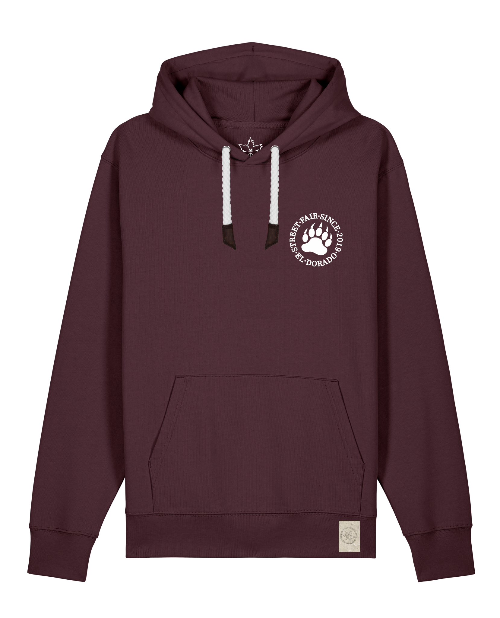 bio-unisex-medium fit-hoodie-arkadien's friend (backprint)-stsu177-zartbitter-weiße kordel-front