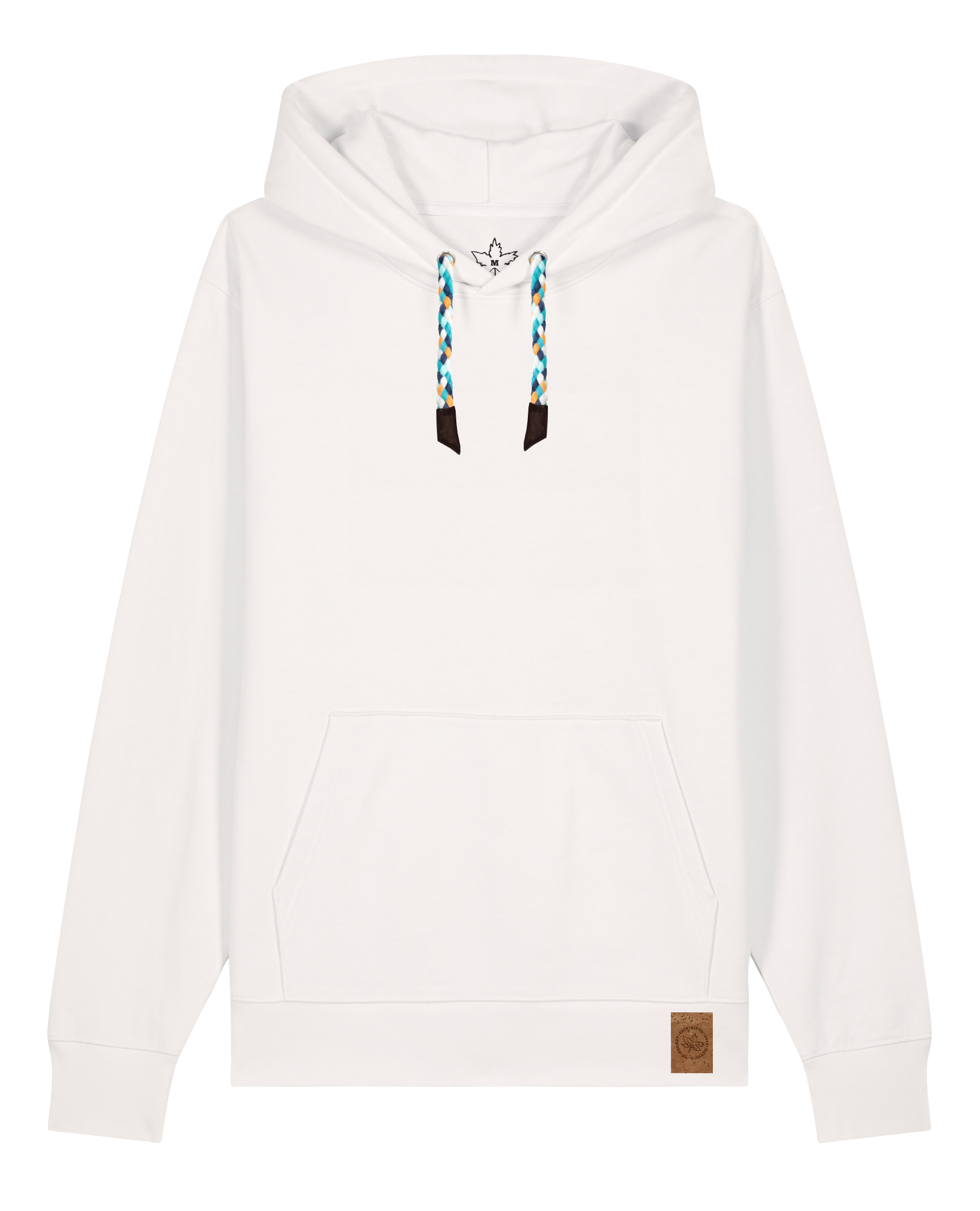 bio-unisex-medium fit-hoodie-basic-stsu177-bio ei-blaue kordel-front