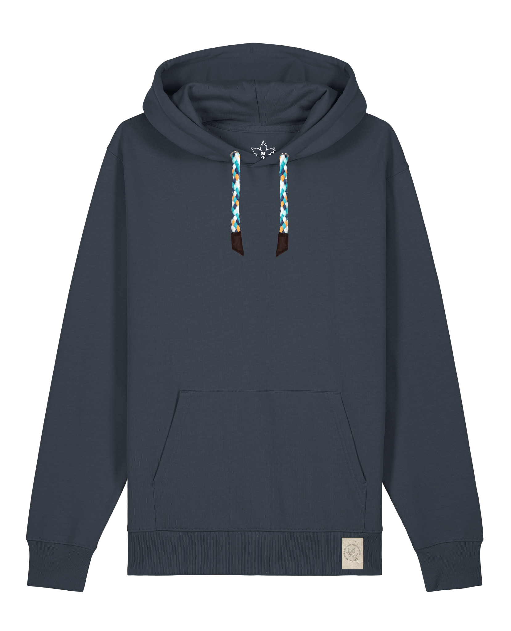 bio-unisex-medium fit-hoodie-basic-stsu177-blaubeernacht-blaue kordel-front