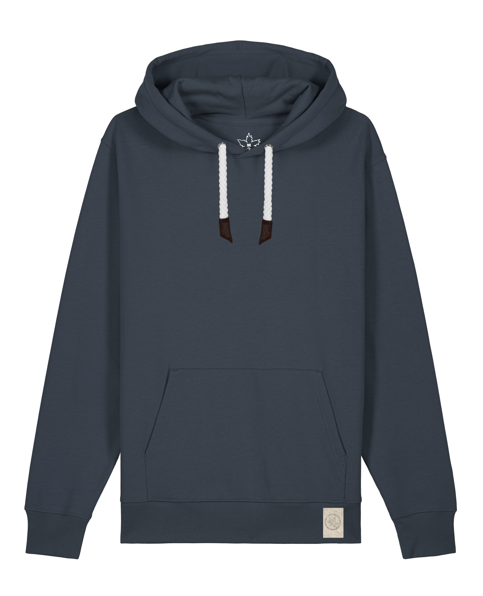 bio-unisex-medium fit-hoodie-basic-stsu177-blaubeernacht-weiße kordel-front