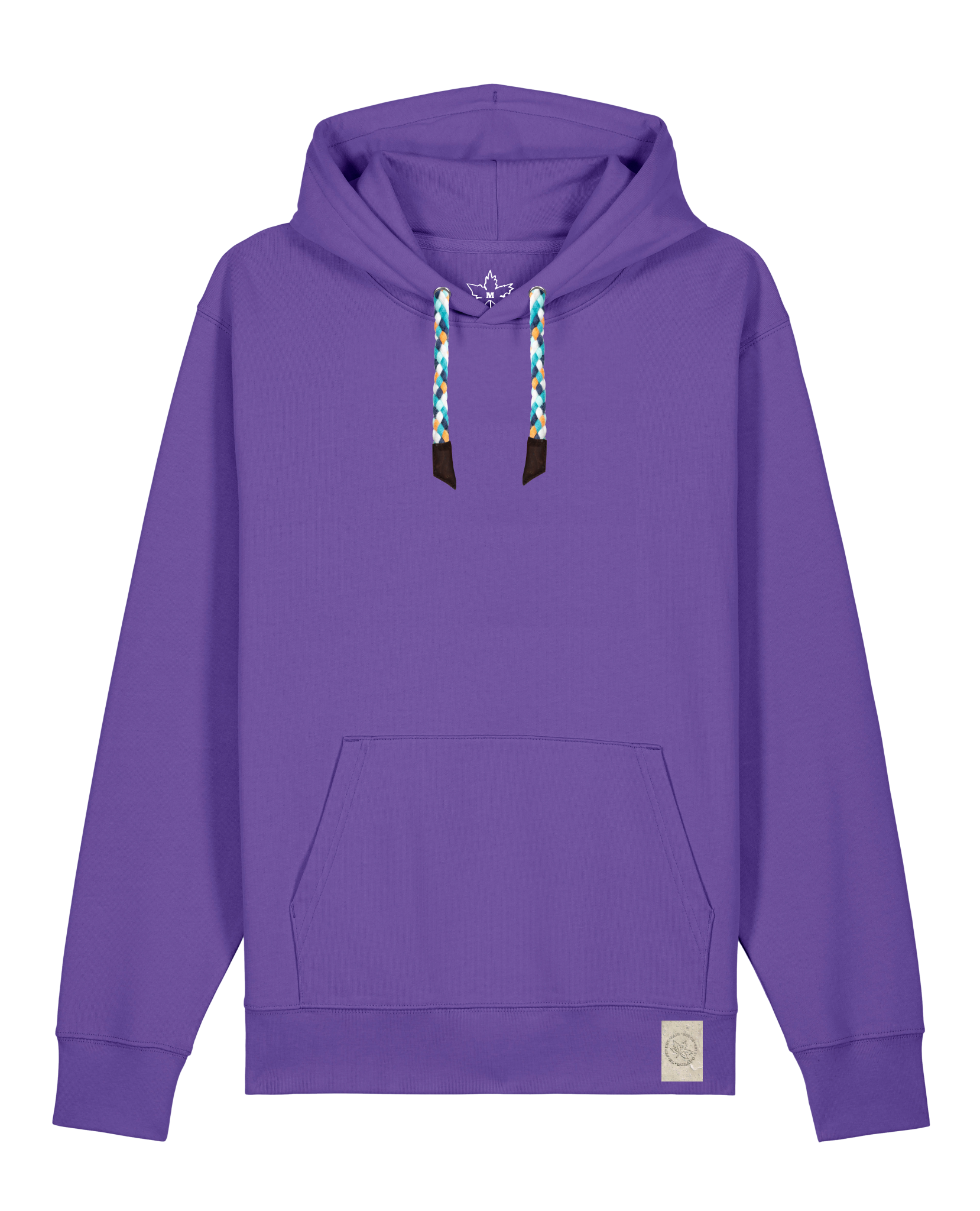 bio-unisex-medium fit-hoodie-basic-stsu177-blaukraut-blaue kordel-front
