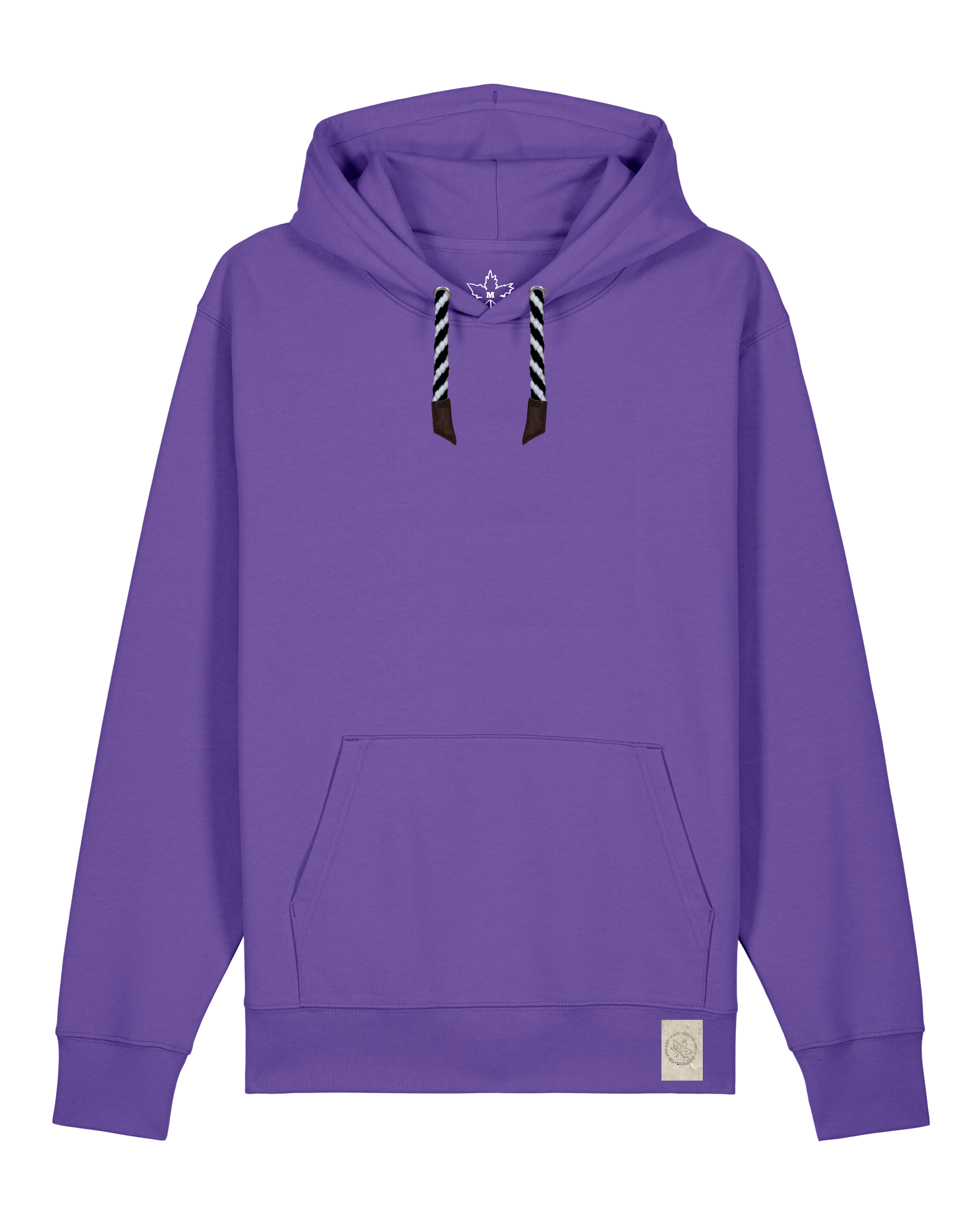 bio-unisex-medium fit-hoodie-basic-stsu177-blaukraut-sw kordel-front