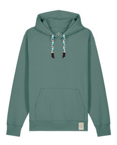 bio-unisex-medium fit-hoodie-basic-stsu177-blautanne-blaue kordel-front