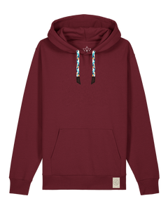 bio-unisex-medium fit-hoodie-basic-stsu177-burgunder rot-blaue kordel-front