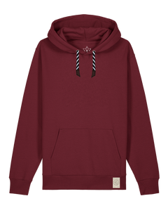 bio-unisex-medium fit-hoodie-basic-stsu177-burgunder rot-sw kordel-front