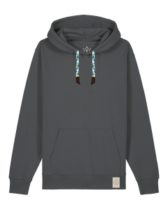 bio-unisex-medium fit-hoodie-basic-stsu177-eisen-blaue kordel-front