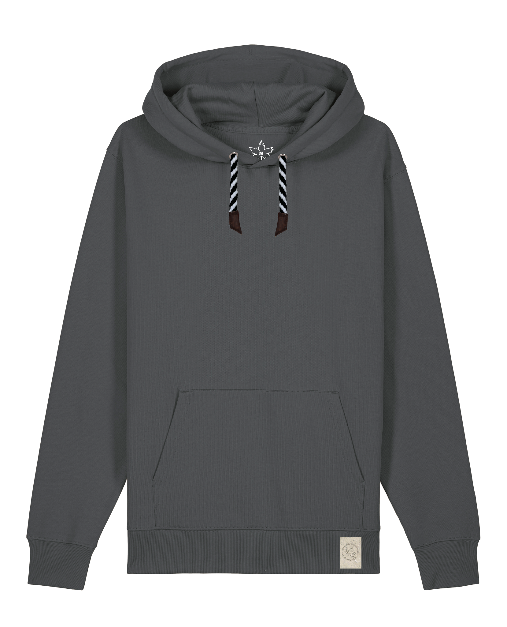 bio-unisex-medium fit-hoodie-basic-stsu177-eisen-sw kordel-front