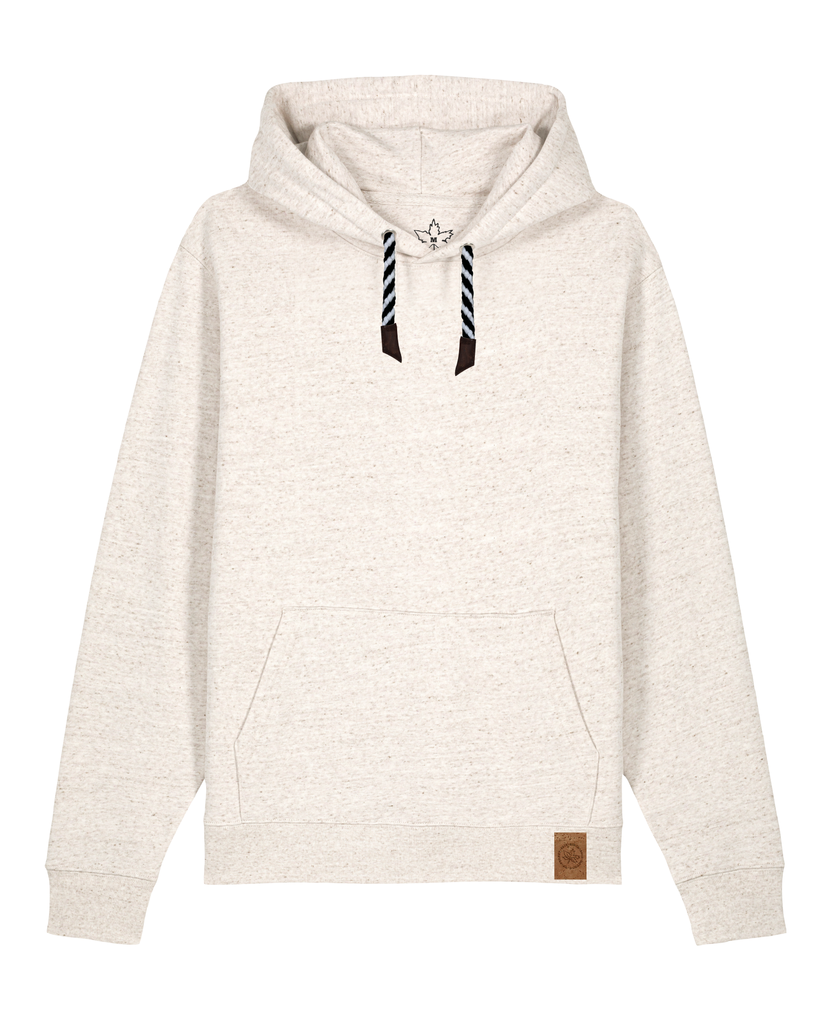 bio-unisex-medium fit-hoodie-basic-stsu177-elbsandstein-sw kordel-front