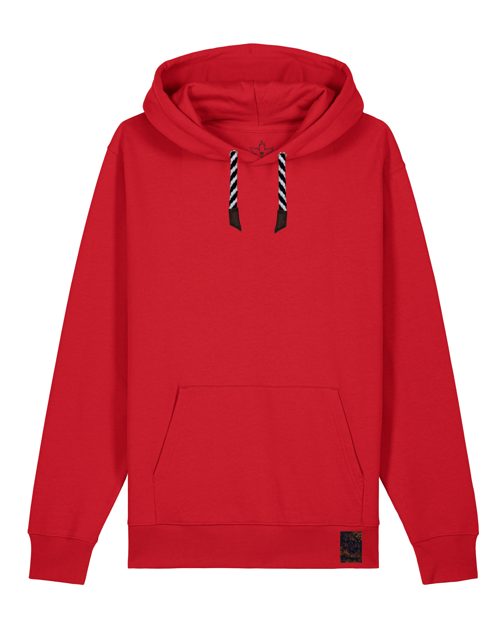 bio-unisex-medium fit-hoodie-basic-stsu177-erdbeere-sw kordel-front