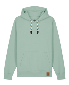 bio-unisex-medium fit-hoodie-basic-stsu177-eukalyptus-blaue kordel-front
