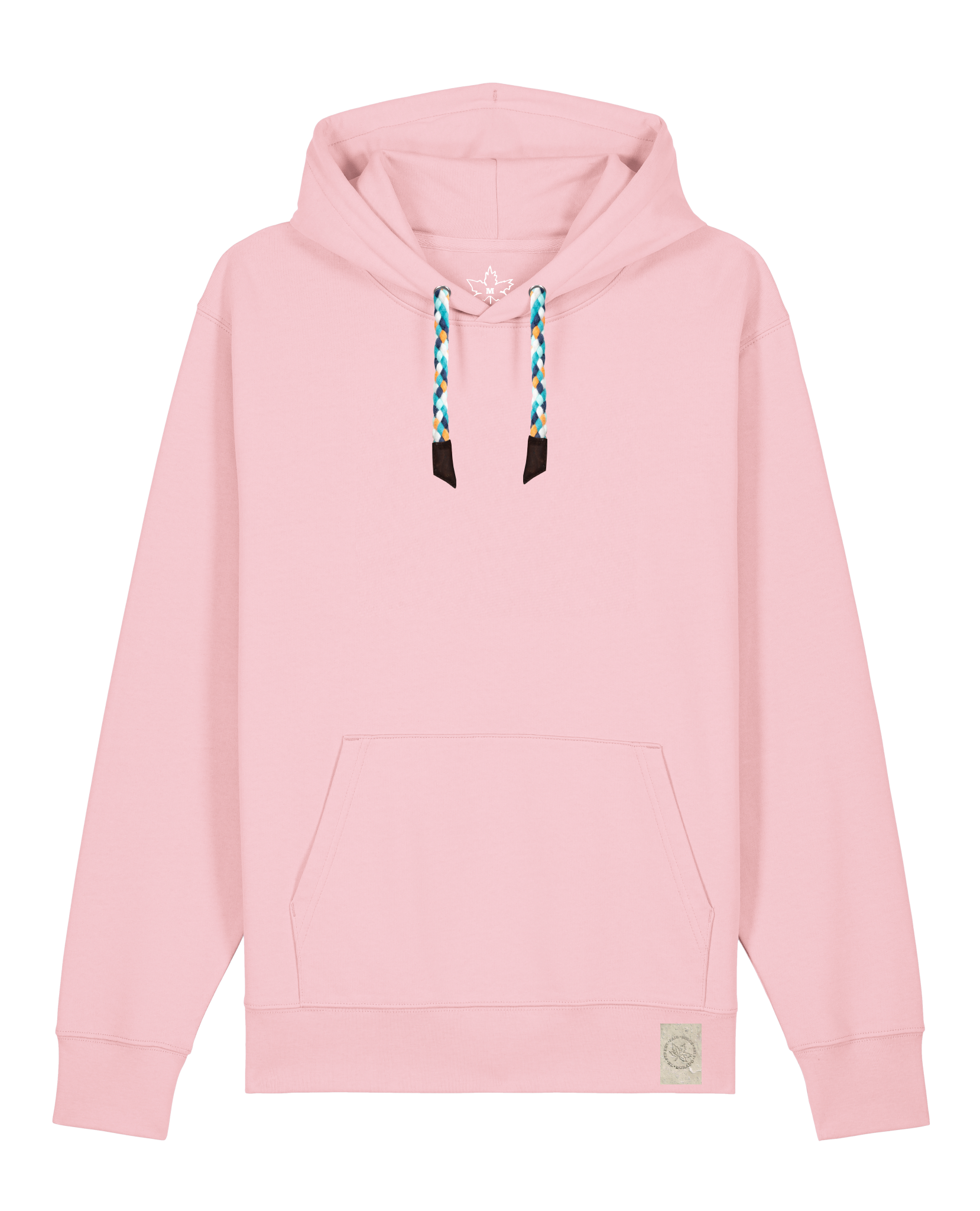 bio-unisex-medium fit-hoodie-basic-stsu177-flamingo-blaue kordel-front