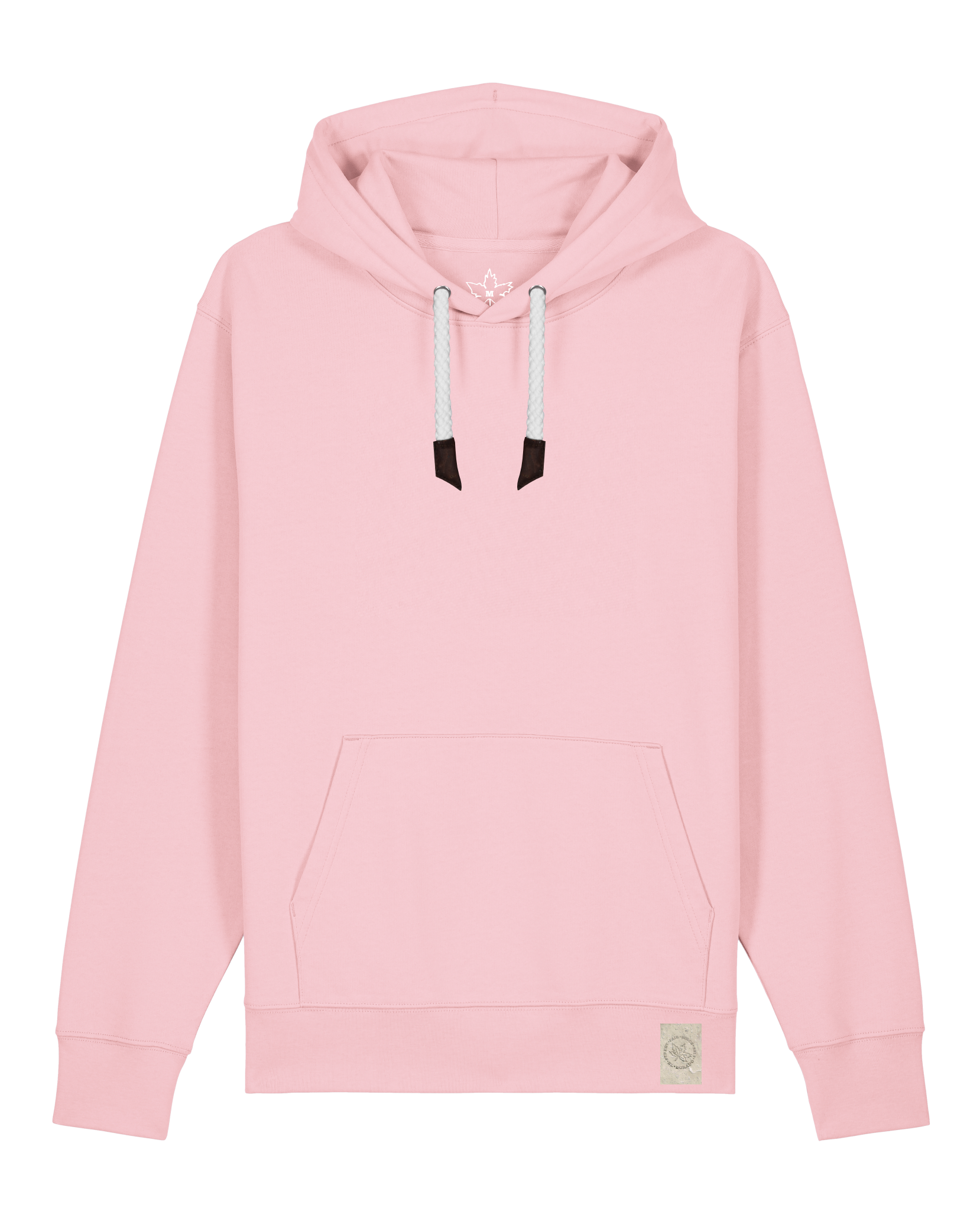 bio-unisex-medium fit-hoodie-basic-stsu177-flamingo-weiße kordel-front